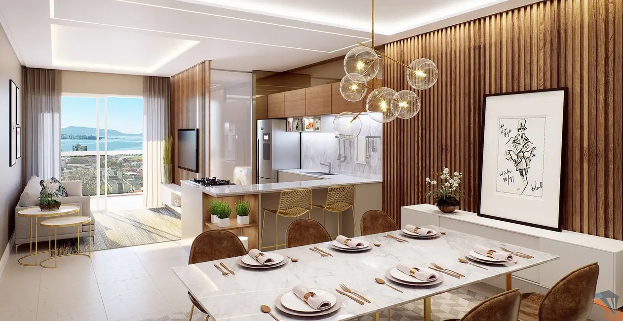 Foto 1 de Apartamento com 2 quartos à venda, 74m2 em Praia Comprida, Sao Jose - SC
