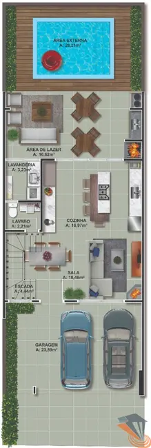 Foto 7 de Casa de Condomínio com 3 quartos à venda, 178m2 em Beira Rio, Biguacu - SC
