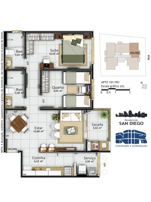 Foto 9 de Apartamento com 2 quartos à venda, 66m2 em Jardim Atlântico, Florianopolis - SC