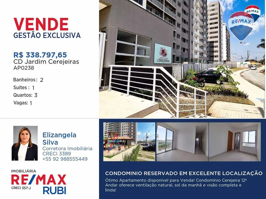 Foto 1 de Apartamento com 3 quartos à venda, 61m2 em Parque 10 de Novembro, Manaus - AM
