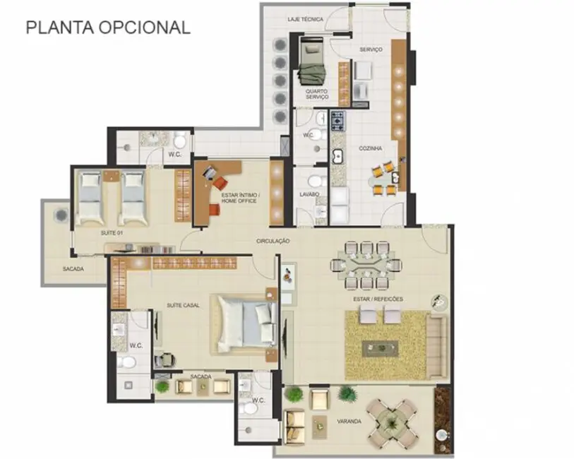 Apartamento com 4 quartos à venda, 162m2 em Aldeota, Fortaleza - CE - imagem 7 Foto 7 de Apartamento com 4 quartos à venda, 162m2 em Aldeota, Fortaleza - CE