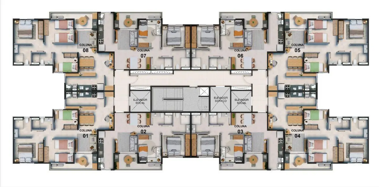 Apartamento com 2 quartos à venda, 6553m2 em Presidente Kennedy, Fortaleza - CE - imagem 7 Foto 7 de Apartamento com 2 quartos à venda, 6553m2 em Presidente Kennedy, Fortaleza - CE