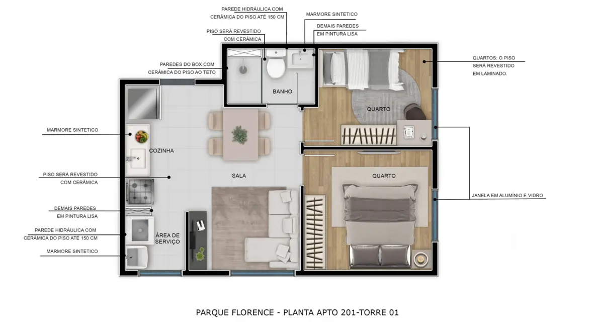 Foto 8 de Apartamento com 2 quartos à venda, 3643m2 em Mondubim, Fortaleza - CE