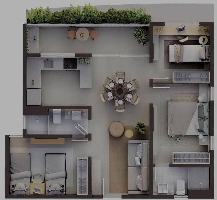 Apartamento com 3 quartos à venda em Icaraí, Caucaia - CE - imagem 6 Foto 6 de Apartamento com 3 quartos à venda em Icaraí, Caucaia - CE