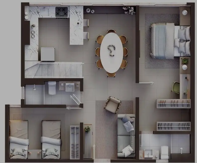 Apartamento com 3 quartos à venda em Icaraí, Caucaia - CE - imagem 8 Foto 8 de Apartamento com 3 quartos à venda em Icaraí, Caucaia - CE