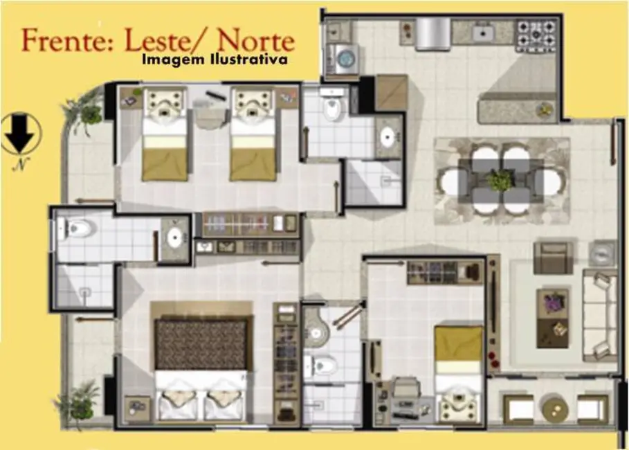 Apartamento com 3 quartos à venda, 7278m2 em José Bonifácio, Fortaleza - CE - imagem 7 Foto 7 de Apartamento com 3 quartos à venda, 7278m2 em José Bonifácio, Fortaleza - CE