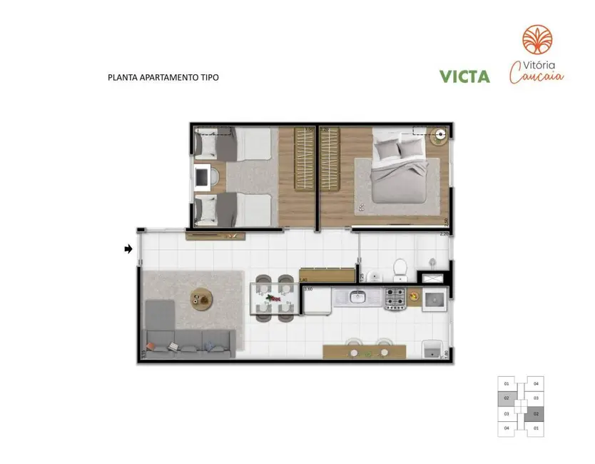 Apartamento com 2 quartos à venda, 43m2 em Centro, Caucaia - CE - imagem 7 Foto 7 de Apartamento com 2 quartos à venda, 43m2 em Centro, Caucaia - CE