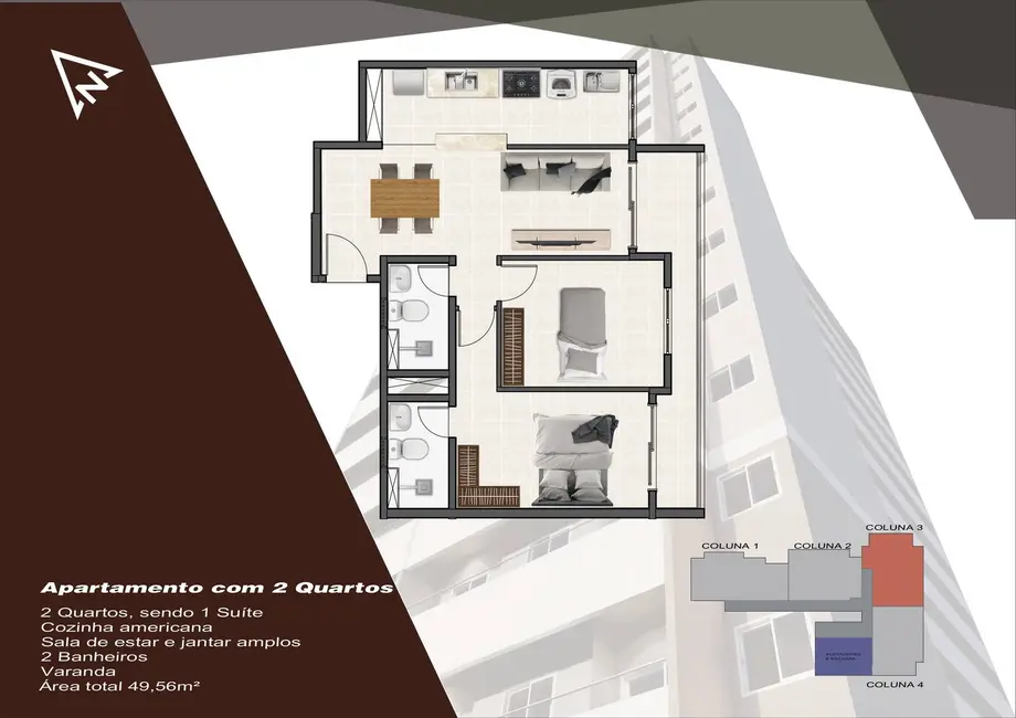 Foto 9 de Apartamento com 2 quartos à venda, 48m2 em Damas, Fortaleza - CE