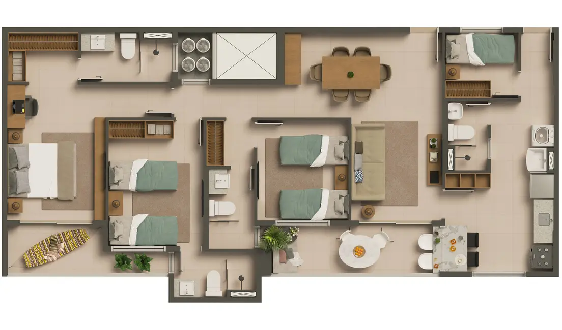 Foto 8 de Apartamento com 4 quartos à venda, 104m2 em Engenheiro Luciano Cavalcante, Fortaleza - CE