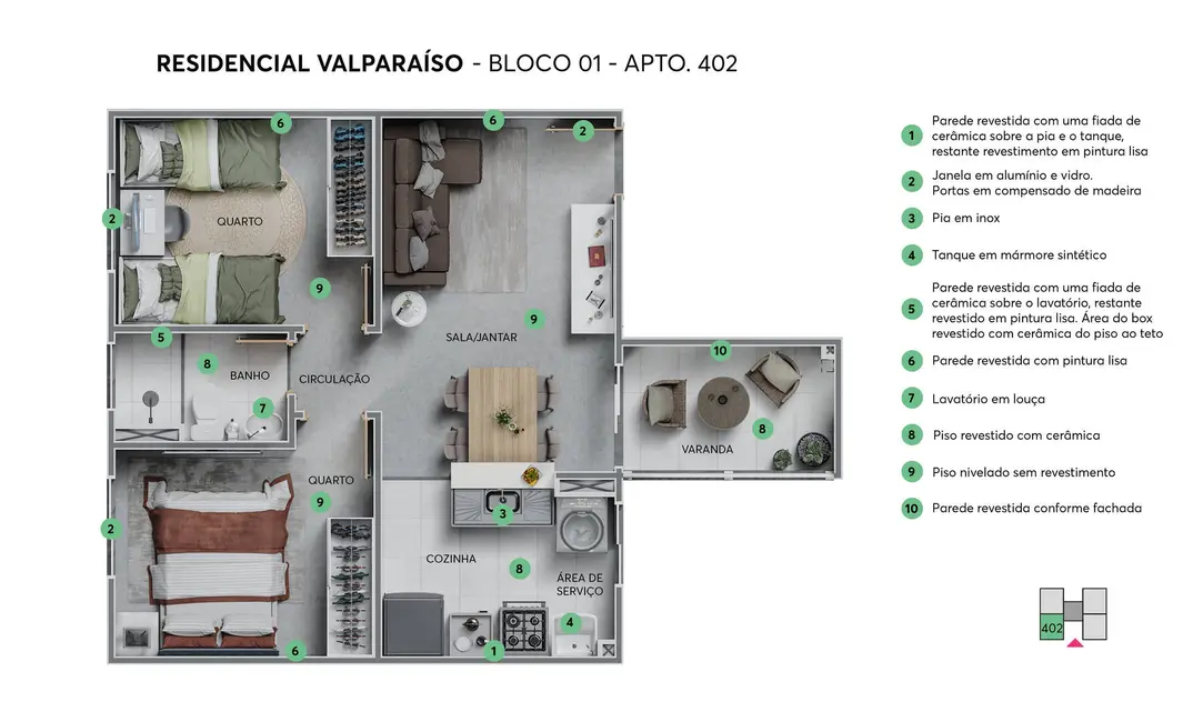 Foto 7 de Apartamento com 2 quartos à venda, 43m2 em Jangurussu, Fortaleza - CE