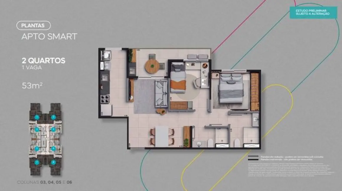 Apartamento com 2 quartos à venda, 5365m2 em Fortaleza - CE - imagem 5 Foto 5 de Apartamento com 2 quartos à venda, 5365m2 em Fortaleza - CE