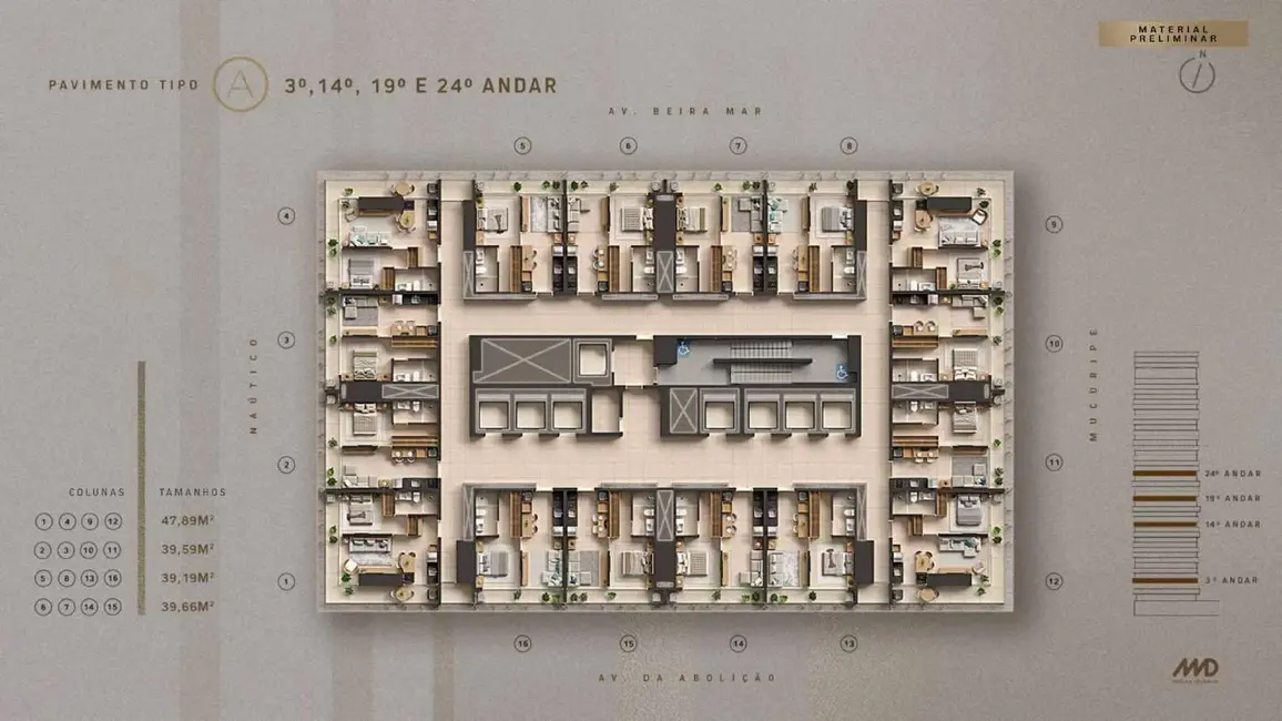 Foto 4 de Apartamento com 2 quartos à venda, 3287m2 em Fortaleza - CE