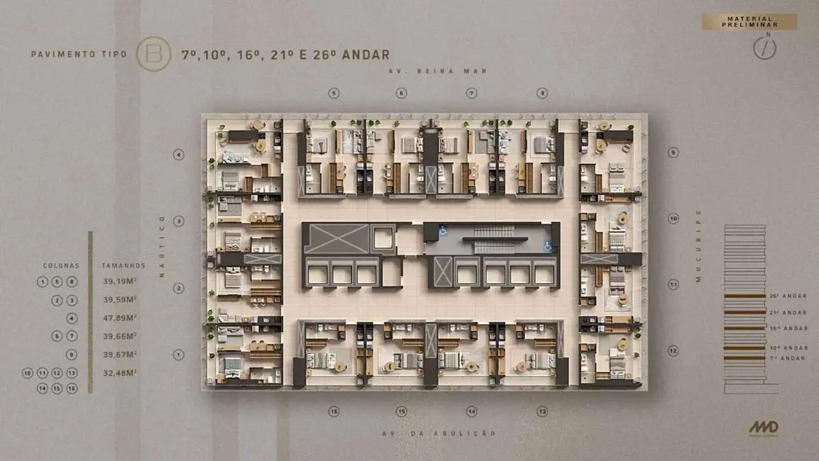 Foto 6 de Apartamento com 2 quartos à venda, 3287m2 em Fortaleza - CE