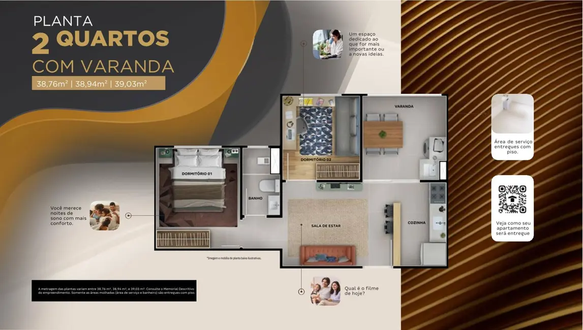 Foto 6 de Apartamento com 2 quartos à venda, 38m2 em Vila União, Fortaleza - CE