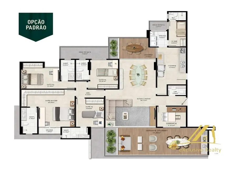 Foto 9 de Apartamento com 3 quartos à venda, 210m2 em Caminho das Árvores, Salvador - BA