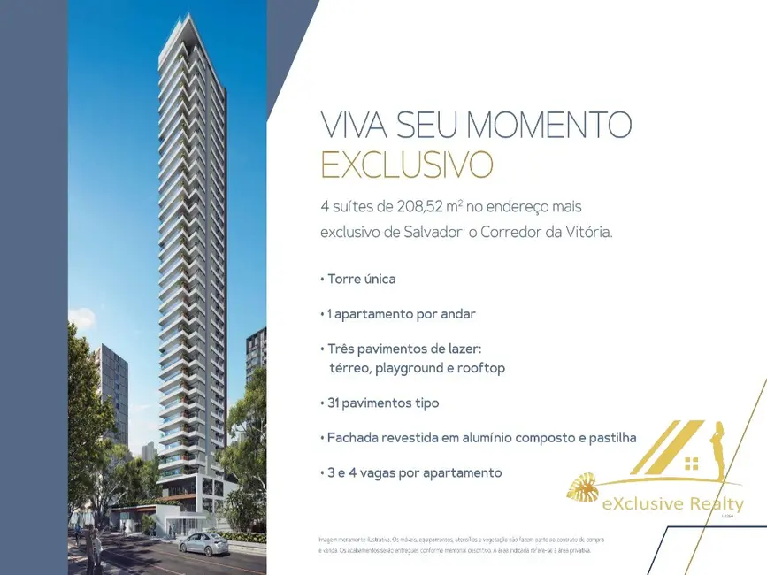 Foto 9 de Apartamento com 4 quartos à venda, 209m2 em Vitória, Salvador - BA