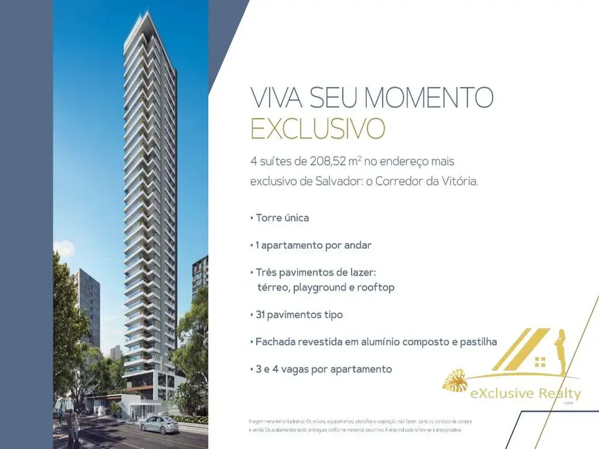 Apartamento com 4 quartos à venda, 209m2 em Vitória, Salvador - BA - imagem 9 Foto 9 de Apartamento com 4 quartos à venda, 209m2 em Vitória, Salvador - BA