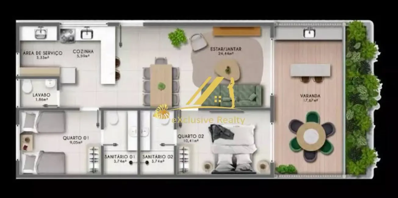 Apartamento com 2 quartos à venda, 86m2 em Mata De Sao Joao - BA - imagem 4 Foto 4 de Apartamento com 2 quartos à venda, 86m2 em Mata De Sao Joao - BA