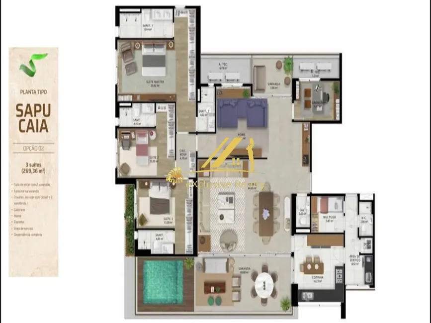 Apartamento com 4 quartos à venda, 226m2 em Horto Florestal, Salvador - BA - imagem 9 Foto 9 de Apartamento com 4 quartos à venda, 226m2 em Horto Florestal, Salvador - BA