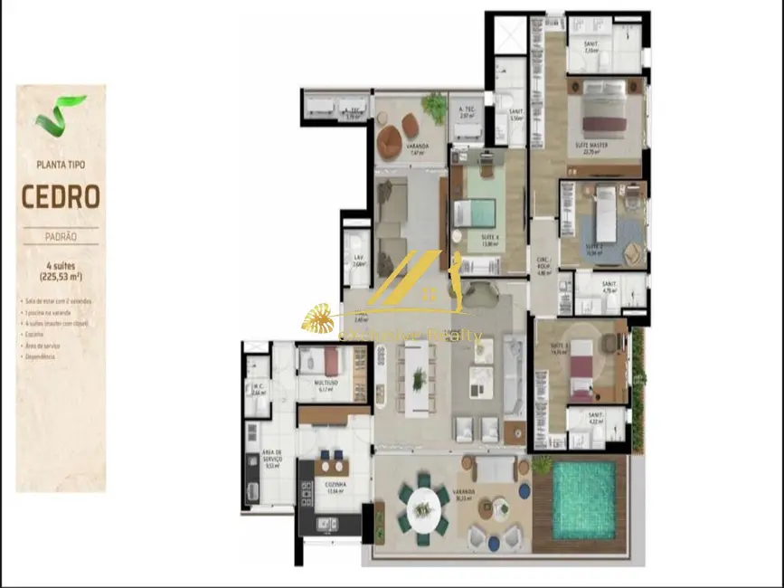 Apartamento com 4 quartos à venda, 226m2 em Horto Florestal, Salvador - BA - imagem 4 Foto 4 de Apartamento com 4 quartos à venda, 226m2 em Horto Florestal, Salvador - BA