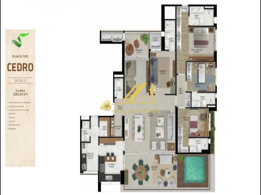 Apartamento com 4 quartos à venda, 226m2 em Horto Florestal, Salvador - BA - imagem 3 Foto 3 de Apartamento com 4 quartos à venda, 226m2 em Horto Florestal, Salvador - BA