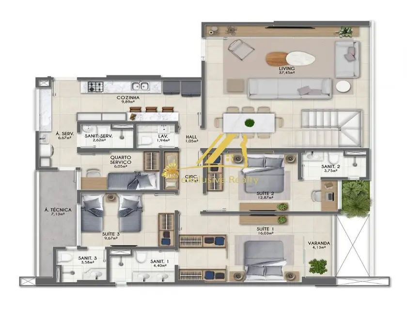 Foto 6 de Apartamento com 3 quartos à venda, 133m2 em Caminho das Árvores, Salvador - BA