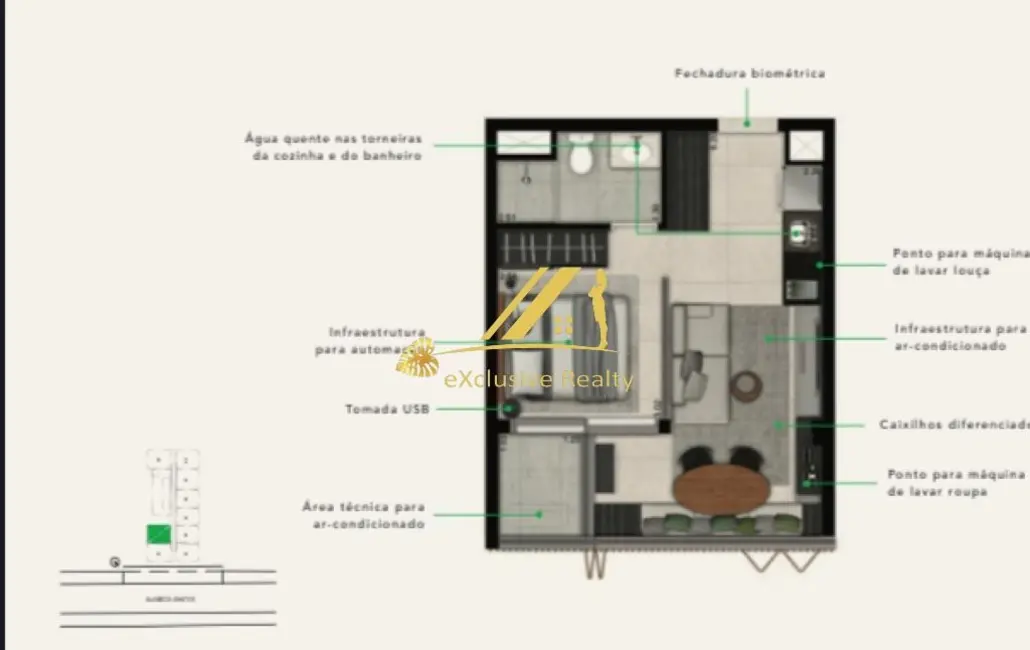 Foto 2 de Apartamento com 1 quarto à venda, 34m2 em Cerqueira César, São Paulo - SP