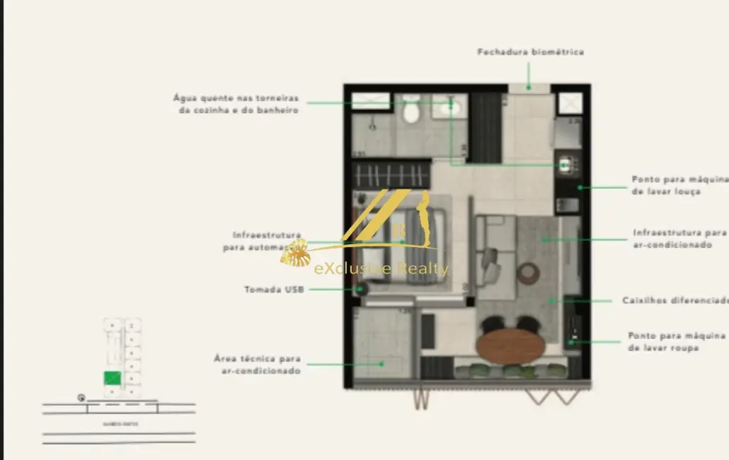 Foto 2 de Apartamento com 1 quarto à venda, 34m2 em Cerqueira César, São Paulo - SP