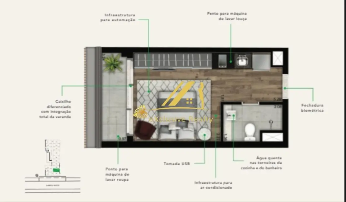 Foto 4 de Apartamento com 1 quarto à venda, 34m2 em Cerqueira César, São Paulo - SP
