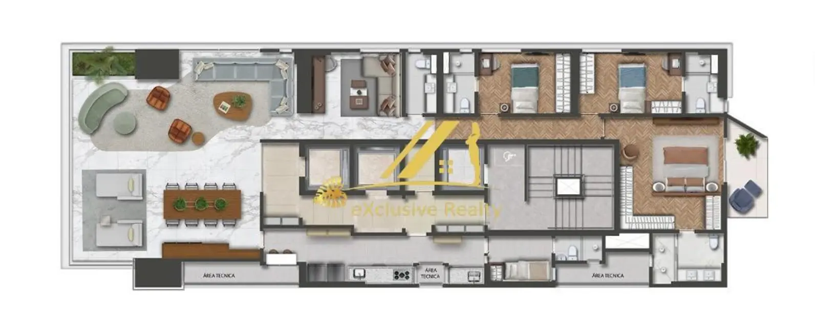 Apartamento com 4 quartos à venda, 211m2 em Vitória, Salvador - BA - imagem 6 Foto 6 de Apartamento com 4 quartos à venda, 211m2 em Vitória, Salvador - BA