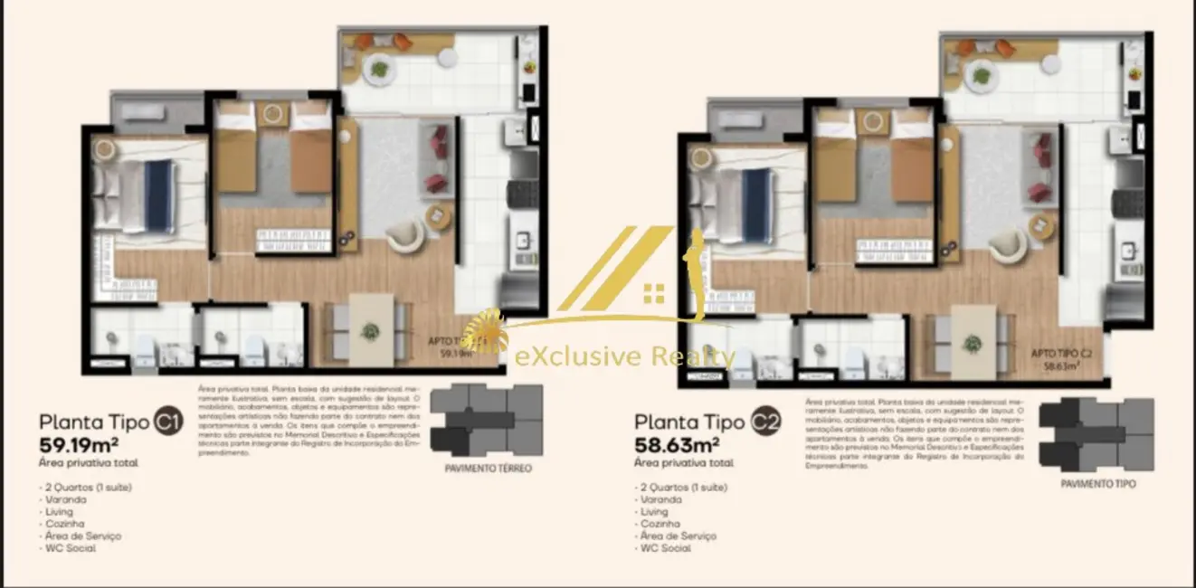 Apartamento com 2 quartos à venda, 58m2 em Nossa Senhora da Vitória, Ilheus - BA - imagem 3 Foto 3 de Apartamento com 2 quartos à venda, 58m2 em Nossa Senhora da Vitória, Ilheus - BA