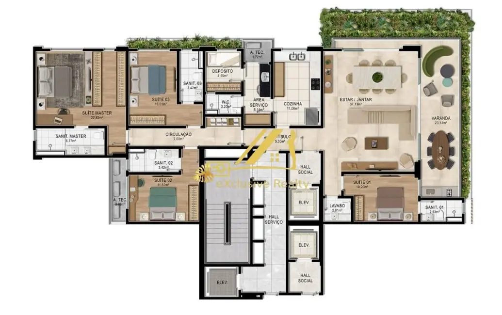 Foto 3 de Apartamento com 4 quartos à venda, 218m2 em Cidade Nova, Ilheus - BA