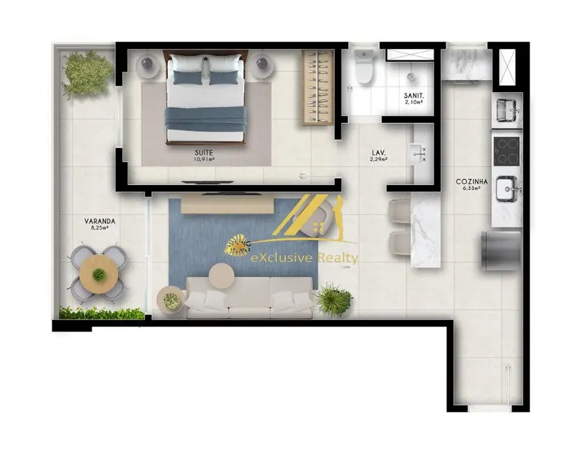Apartamento com 1 quarto à venda, 33m2 em São Francisco, Ilheus - BA - imagem 5 Foto 5 de Apartamento com 1 quarto à venda, 33m2 em São Francisco, Ilheus - BA