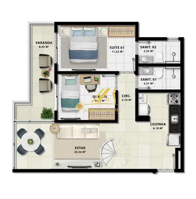Foto 7 de Apartamento com 2 quartos à venda, 60m2 em Stella Maris, Salvador - BA