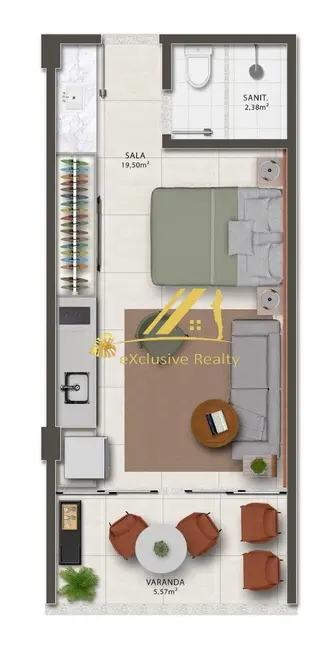 Apartamento com 1 quarto à venda, 30m2 em Rio Vermelho, Salvador - BA - imagem 2 Foto 2 de Apartamento com 1 quarto à venda, 30m2 em Rio Vermelho, Salvador - BA