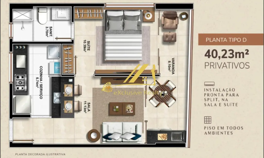 Apartamento com 1 quarto à venda, 40m2 em Graça, Salvador - BA - imagem 3 Foto 3 de Apartamento com 1 quarto à venda, 40m2 em Graça, Salvador - BA