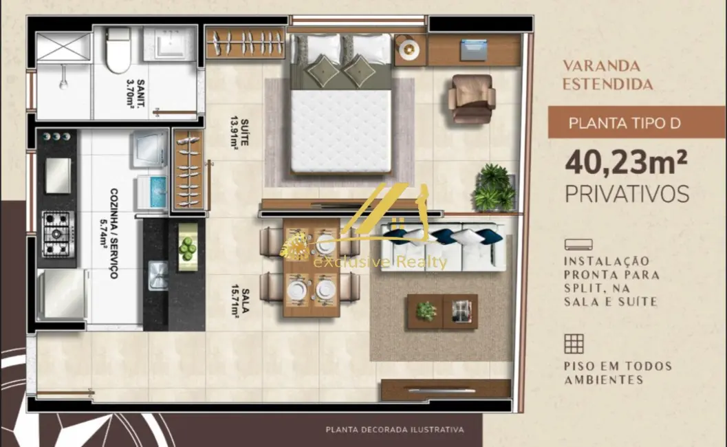 Apartamento com 1 quarto à venda, 40m2 em Graça, Salvador - BA - imagem 4 Foto 4 de Apartamento com 1 quarto à venda, 40m2 em Graça, Salvador - BA