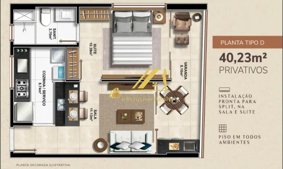 Apartamento com 1 quarto à venda, 40m2 em Graça, Salvador - BA - imagem 3 Foto 3 de Apartamento com 1 quarto à venda, 40m2 em Graça, Salvador - BA