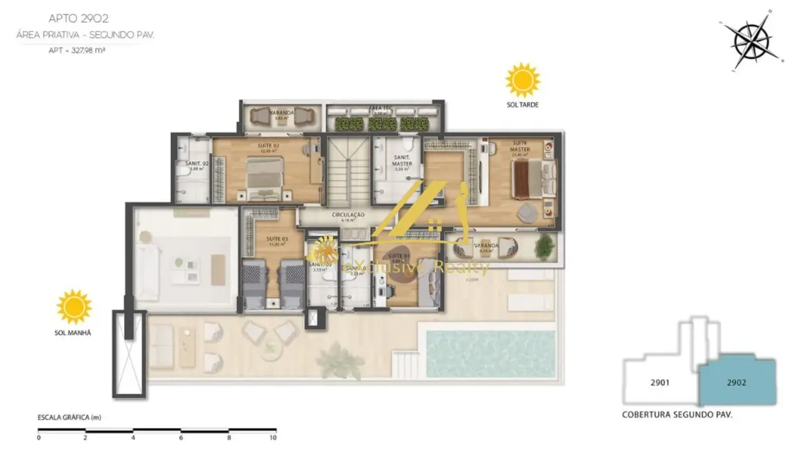 Apartamento com 4 quartos à venda, 222m2 em Pituba, Salvador - BA - imagem 5 Foto 5 de Apartamento com 4 quartos à venda, 222m2 em Pituba, Salvador - BA