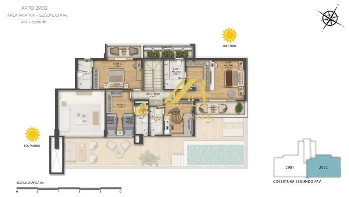 Apartamento com 4 quartos à venda, 222m2 em Pituba, Salvador - BA - imagem 5 Foto 5 de Apartamento com 4 quartos à venda, 222m2 em Pituba, Salvador - BA