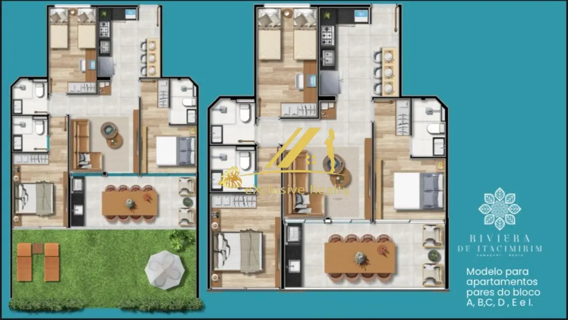 Apartamento com 3 quartos à venda, 80m2 em Camacari - BA - imagem 3 Foto 3 de Apartamento com 3 quartos à venda, 80m2 em Camacari - BA