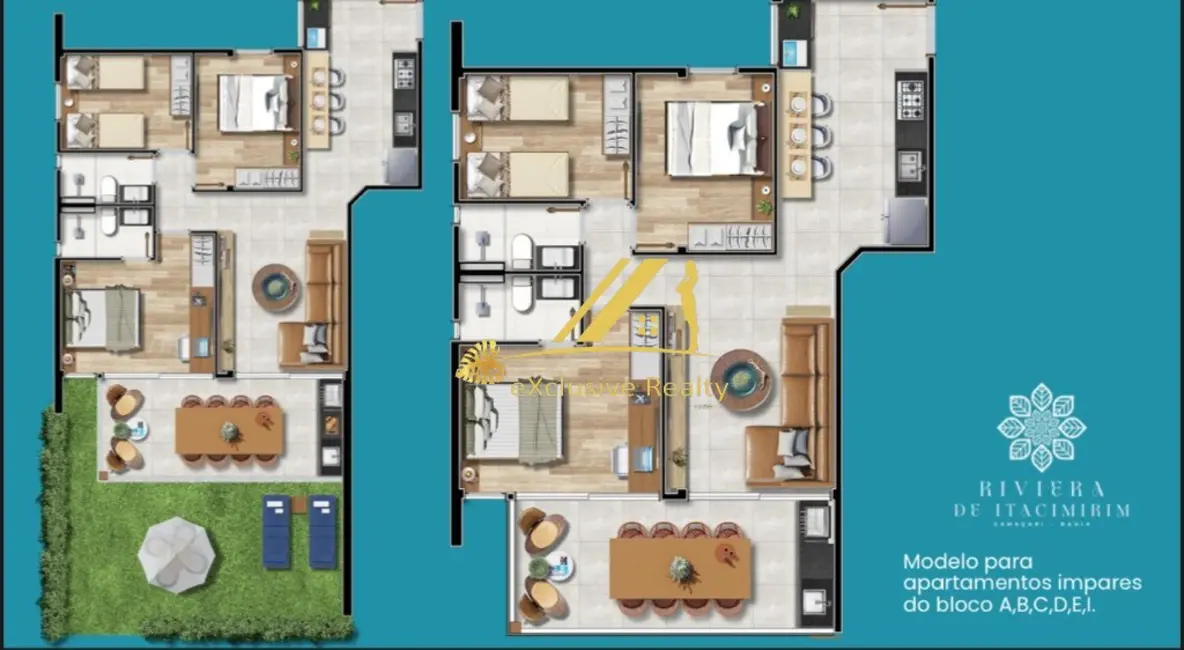Apartamento com 3 quartos à venda, 80m2 em Camacari - BA - imagem 5 Foto 5 de Apartamento com 3 quartos à venda, 80m2 em Camacari - BA