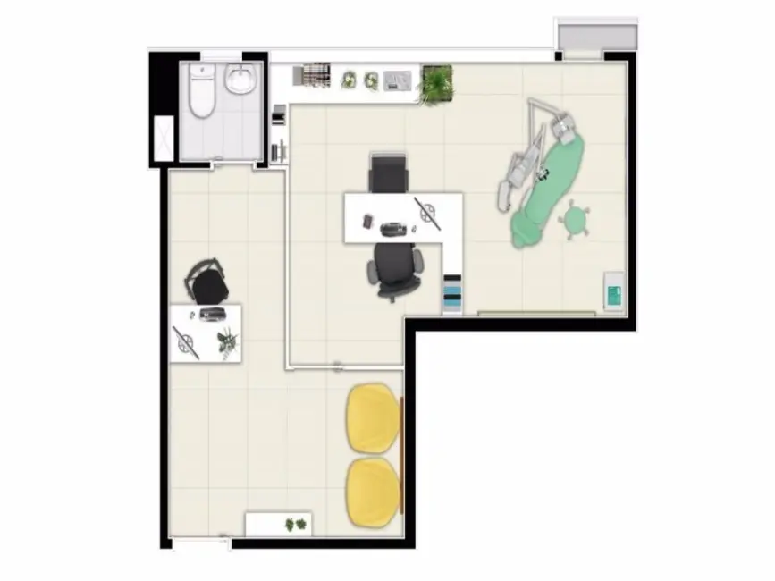 Sala Comercial à venda, 42m2 em Ponta da Praia, Santos - SP - imagem 4 Foto 4 de Sala Comercial à venda, 42m2 em Ponta da Praia, Santos - SP