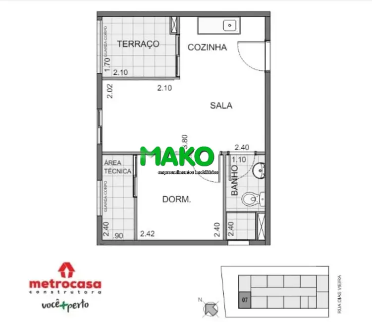 Foto 8 de Apartamento com 1 quarto à venda, 30m2 em Vila Sônia, São Paulo - SP