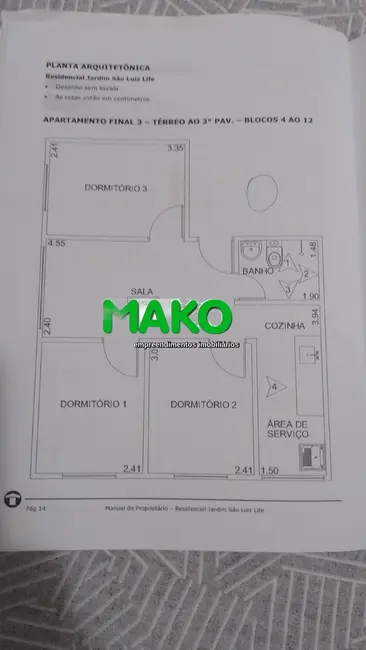 Foto 1 de Apartamento com 3 quartos à venda, 55m2 em Parque Santo Antônio, São Paulo - SP