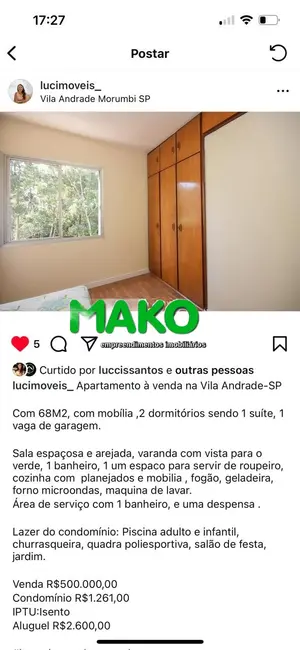 Apartamento com 2 quartos à venda e para alugar, 68m2 em Vila Andrade, São Paulo - SP - imagem 2 Foto 2 de Apartamento com 2 quartos à venda e para alugar, 68m2 em Vila Andrade, São Paulo - SP