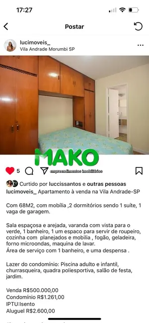 Apartamento com 2 quartos à venda e para alugar, 68m2 em Vila Andrade, São Paulo - SP - imagem 7 Foto 7 de Apartamento com 2 quartos à venda e para alugar, 68m2 em Vila Andrade, São Paulo - SP