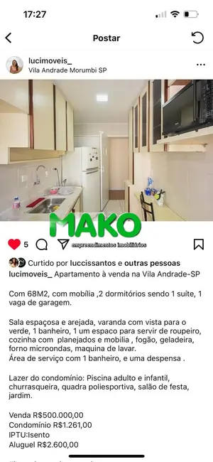 Apartamento com 2 quartos à venda e para alugar, 68m2 em Vila Andrade, São Paulo - SP - imagem 6 Foto 6 de Apartamento com 2 quartos à venda e para alugar, 68m2 em Vila Andrade, São Paulo - SP