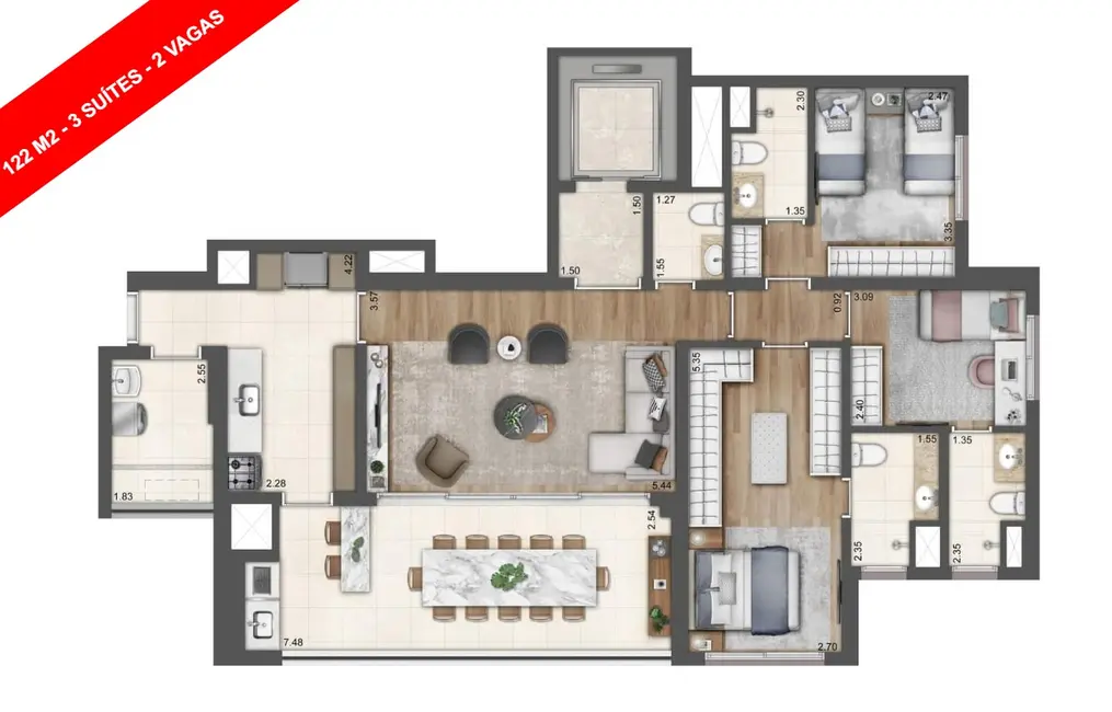 Apartamento com 3 quartos à venda, 122m2 em Vila Mariana, São Paulo - SP - imagem 1 Foto 1 de Apartamento com 3 quartos à venda, 122m2 em Vila Mariana, São Paulo - SP