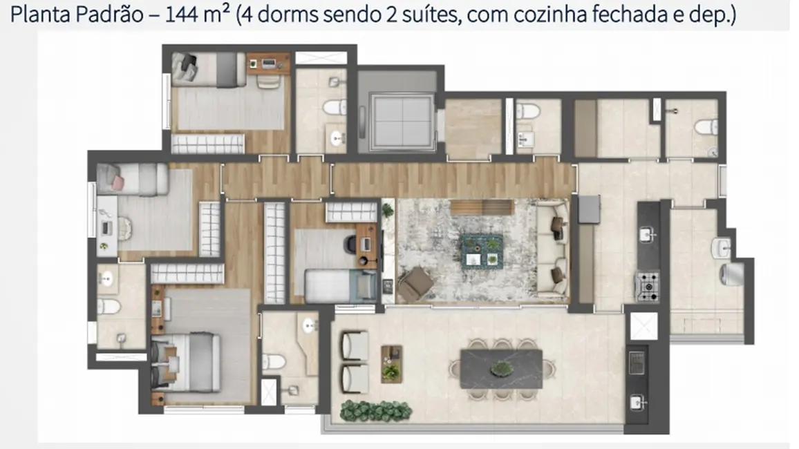 Foto 3 de Apartamento com 3 quartos à venda, 122m2 em Jardim Aurélia, São Paulo - SP